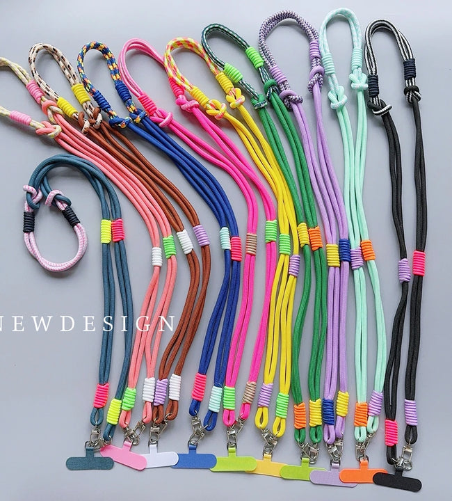 Korea Universal Adjustable Phone Lanyard Strap Mobile Phone Hanging Rope Neck Straps Anti-lost Lanyards Cell Phone Accessories