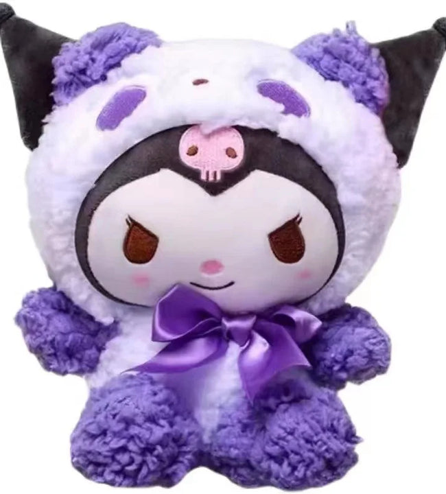 Sanrio 25Cm Anime Sanriod Toys Kawaii Kuromi  Cinnamorol Plush Soft Stuffed Animals Doll Plushie Pillow Children's Toys Gifts