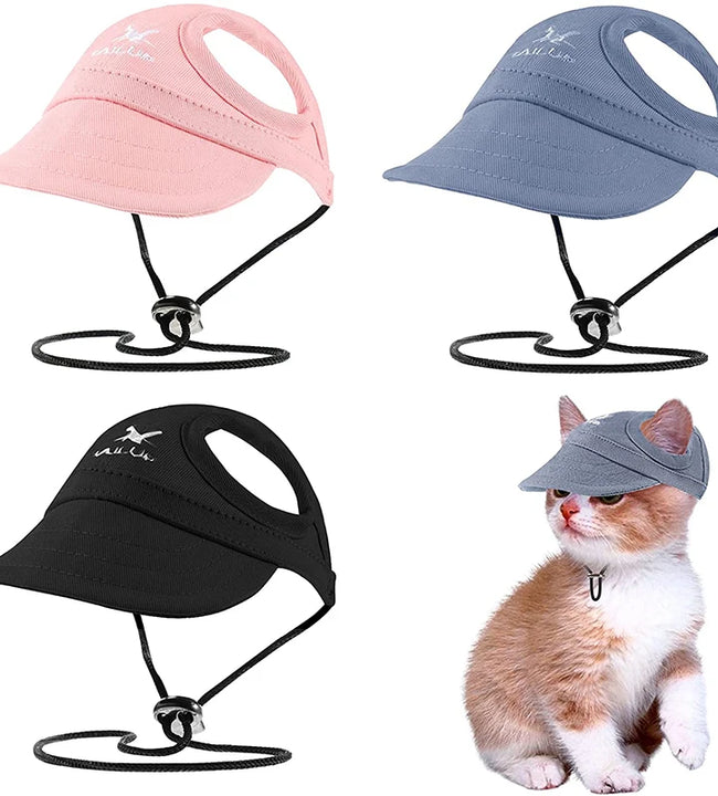 Pet Dog Caps Small Puppy Pets Summer Solid Color Cap Dog Baseball Visor Hat Outdoor Accessories Sun Bonnet Cap Travelhelmet