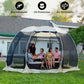 Screen House Room Camping Tent Outdoor Canopy Pop Up Sun Shade Hexagon Shelter Mesh Walls Not Waterproof 10'x10' Beige Patent