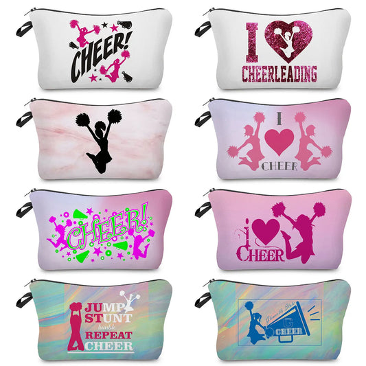 Travel Toiletry Kit Club Gift Bag Cosmetic Bag Cheerleading Girl Makeup Bag Pattern Female Portable Custom Organizer Storage Bag