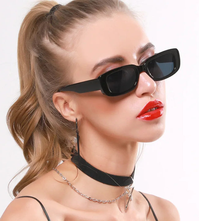 2023 New Retro Small Sunglasses Men's and Women's Fashion Trendy Vintage Popular Square Frame Rectangle Sunglasses UV Protection