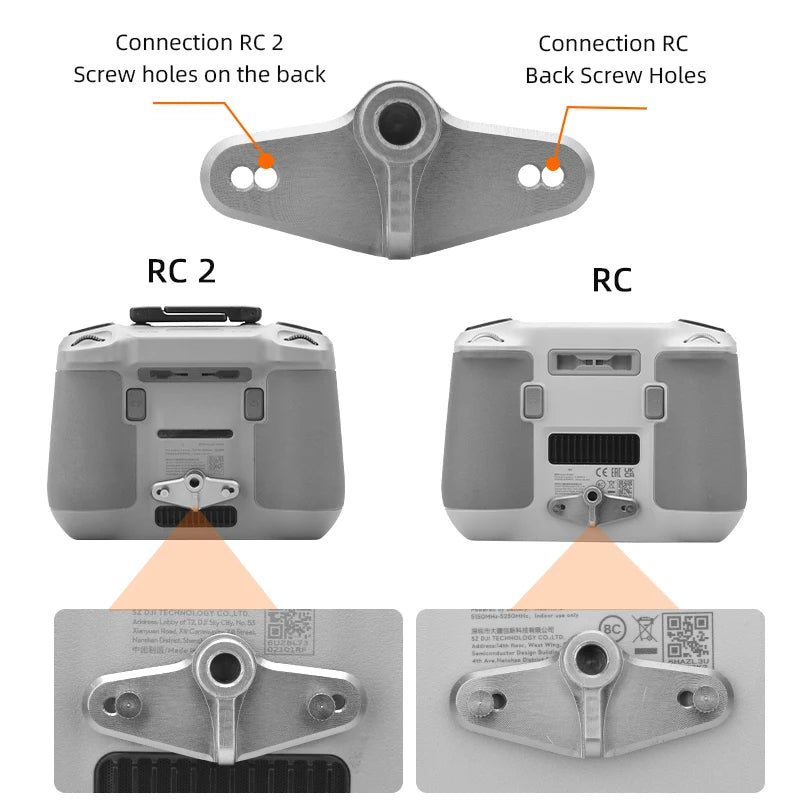 RC RC2 Remote Control Bike Holder Bar Hand Mount Bicycle Cell Phone Holder Clip RC Holder for DJI Mini 3 4 Pro Drone Accessory