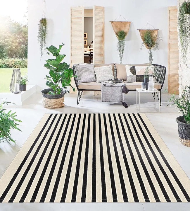 5x8 Ft Outdoor Area Rug, Washable Indoor Outdoors Rug Cotton Outdoor Patio Rugs Farmhouse Rugs