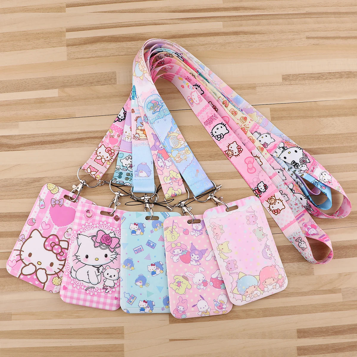 Rabbit Keychain Kawaii Cat Cartoon Anime Lanyards for Key ID Card Gym Cell Phone Strap USB Badge Holder Accessories Gift