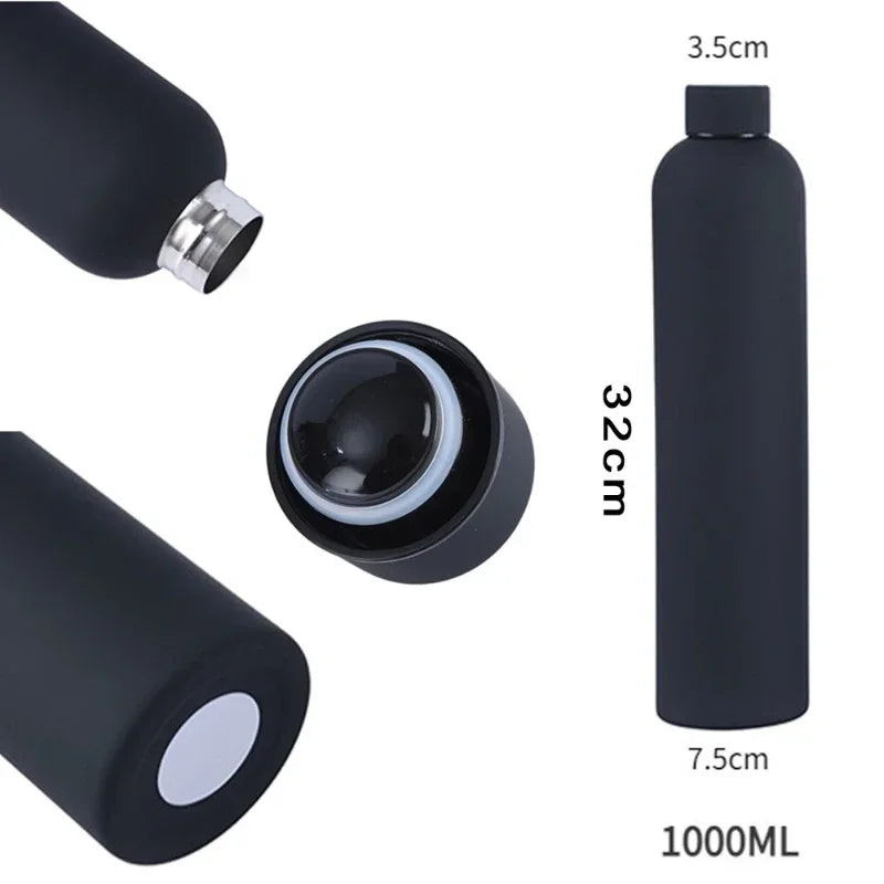 1000ML Double-Wall Stainless Steel Leak-proof Thermal Vacuum Flask Insulated Water Bottle Sports Coffee Straight Body Cup