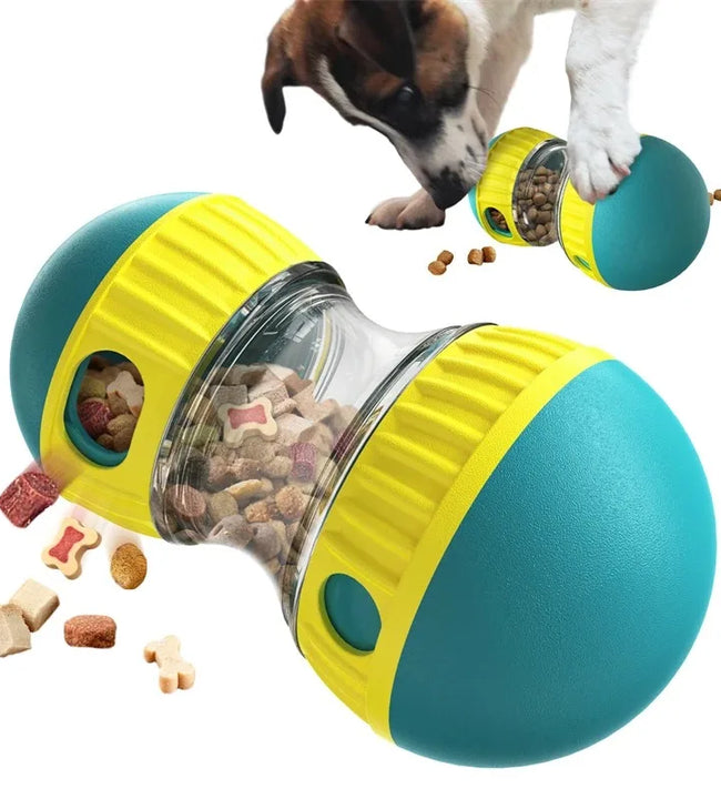 Dog Toy Tumbler Leaky Food Ball Elliptical Track Rolling Ball Slowly Feeding Protects Stomach Increase Intelligence Pet Supplies