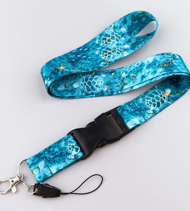 Sea Turtle Credential Holder Lanyards for Keys Multi-function Cell Phone Straps ID Card Keychain Neck Strap Keyring Accessories