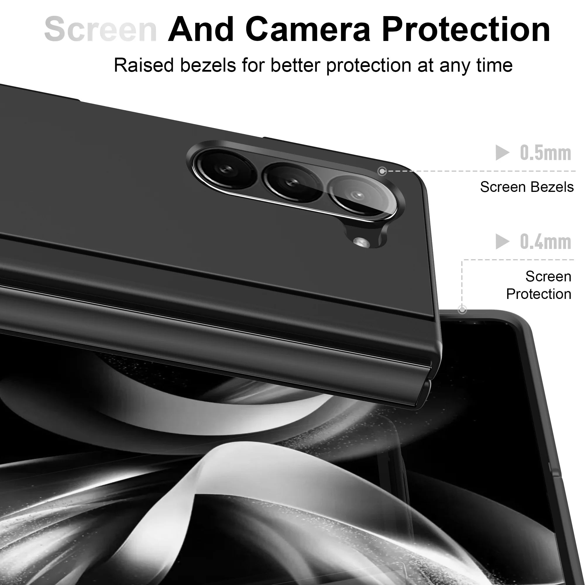 Anti-shock Matte Folding Case for Samsung Galaxy Z Fold5 fold6 fold 6 5 5G Fold4 Fold3 Fold 3 4 Cell Phone Accessories Cases