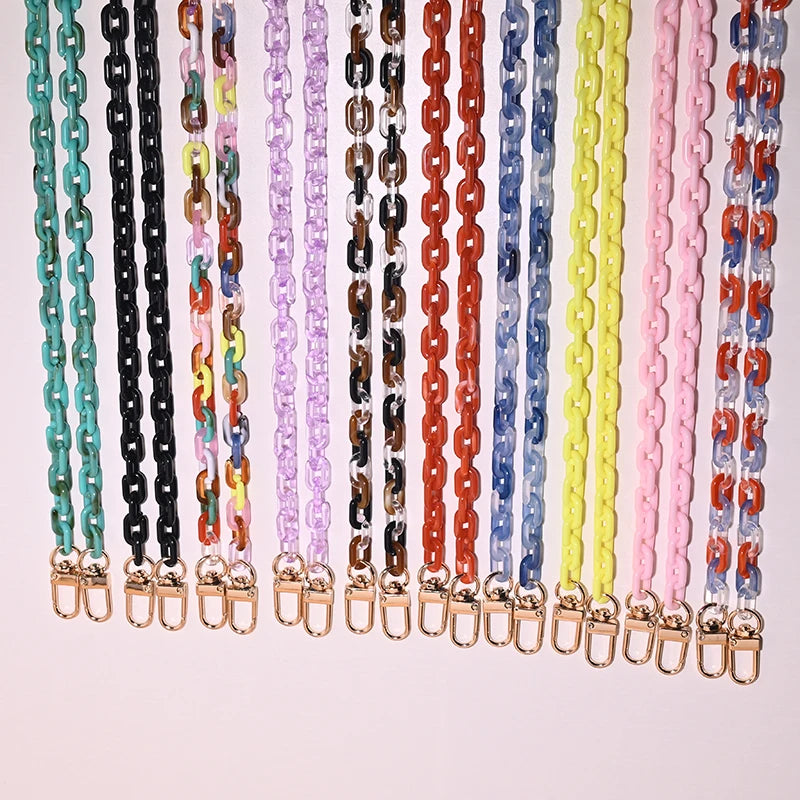 120cm Bevel Design Phone Strap Colorful Portable Acrylic Cell Phone Case Chain Lanyard Hanger for Mobile Phone MOON GIRL Design