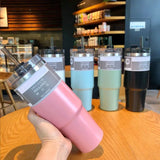 30oz Tumblers Bottle Tumbler Insulated Mug With Straw Lids 304 Stainless Steel Vacuum Insulat Thermal Water Bottle for Car