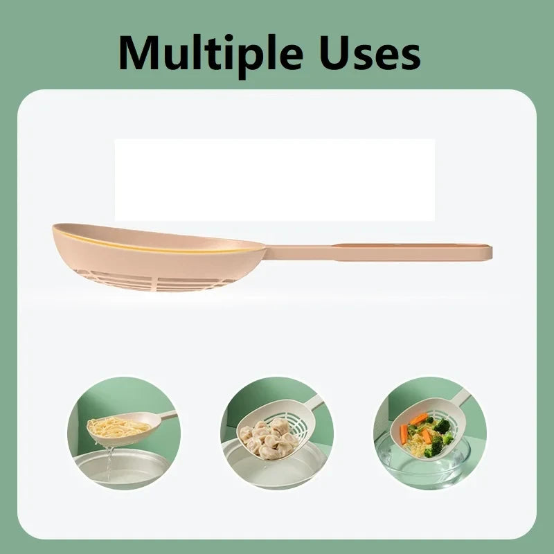 1PC Colander Noodle Spoon Kitchen Pasta Colander Spoon High Temperature Resistant Kitchen Supplies Kitchen Essential Supplies