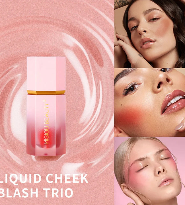 3in1 Liquid Blush Waterproof Blush Stick Contouring Bronzer Long Lasting Highlight Stick Makeup suit All Skin Types Lip Cosmetic