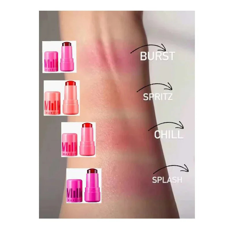 Original Milk Makeup Blush Stick Lip Tinted Cooling Water Jelly Tint Jelly Blush Stick Watercolor Multi-Use Matte Blush Makeup