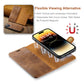 For iPhone 15 14Pro Max 13 12 11 Pro Max Plus XS X XR Deluxe removable magnetic wallet flip cover cell phone leather case