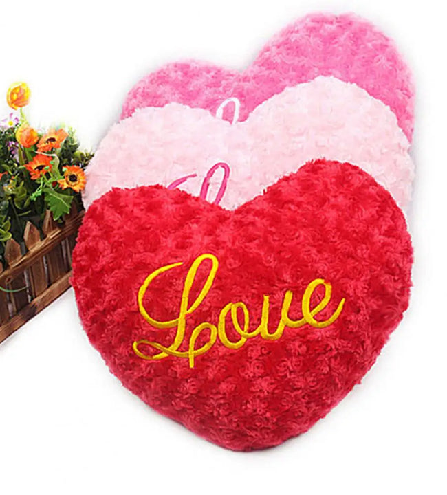 Love Heart Pillow Pp Cotton Filled Pillow Romantic Heart Shaped Plush Love Pillow for Valentine's Day Gift Soft Throw for Sofa