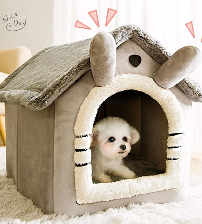 Cat /Dog bed Foldable Pet Sleepping Bed removable and washable cat house kennel for dog house indoor cat nest