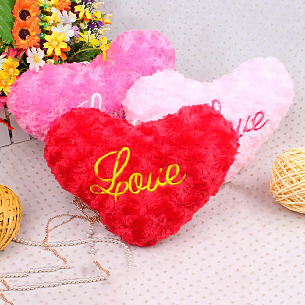 Love Heart Pillow Pp Cotton Filled Pillow Romantic Heart Shaped Plush Love Pillow for Valentine's Day Gift Soft Throw for Sofa