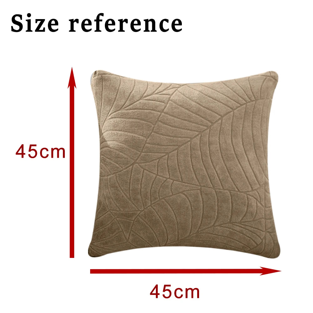 Square Pillowcase Jacquard Plain Cushion Pillow Cover Soft Decor Pillow Covers Sofa Bed Waist Throw Pillow Case 45X45CM 1pc Home