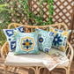 Outdoor Waterproof Throw Pillows Floral Printed Lounge Seat Throw Pillow for Patio Balcony Garden Decorative Throw Pillow 4pcs