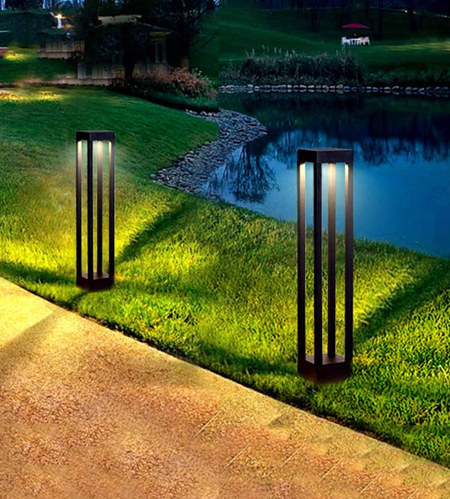 Aluminum Outdoor Landscape Path Light IP65 Waterproof Garden Floor Lamp Walkway LED Bollard Light for Lawn Driveway Patio Decor