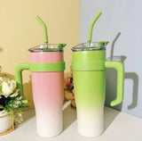 Bingba Cup 304 Stainless Steel Water Cup for Girls with Straw Large Capacity New Insulated Cup