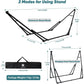 2 in 1 Hammock and Swinging Chair with Collapsible Steel Stand & Carrying Case,Portable & Adjustable