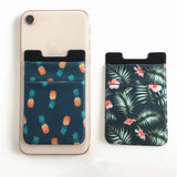 Unisex Silicone Phone Card Holder Wallet Case Wallet Stick On Credit Card Holder Phone Back Bags for Almost All Cell Phone