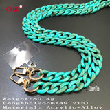 125cm Bevel Design Anti-lost Phone Lanyard Rope Neck Strap Colorful Portable Acrylic Cell Phone Chain Accessories Gifts Outdoor