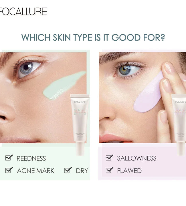 FOCALLURE Face Primer Moisturizing Cream Before Makeup Lasting Oil-control Corrector For Skin Color Redness Dullness Acne Fixer