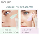 FOCALLURE Face Primer Moisturizing Cream Before Makeup Lasting Oil-control Corrector For Skin Color Redness Dullness Acne Fixer