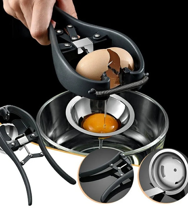 304 Stainless Steel Egg Opener Egg Opener Shelling Kitchen Tool Egg Yolk Egg White Separator Household Kitchen Essentials