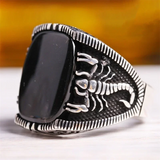 New Punk Turkey Vintage Rings Geometric Oval Black Suitable for Anniversary Party Wedding Men's Rings High-end Luxury Jewelry