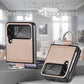 Lightweight Thin Leather Cell Phone Case for Samsung Galaxy Z Flip 6 5 4 5G flip6 Flip5 Flip4 Flip 3 Flip3 Anti-Falling Cover