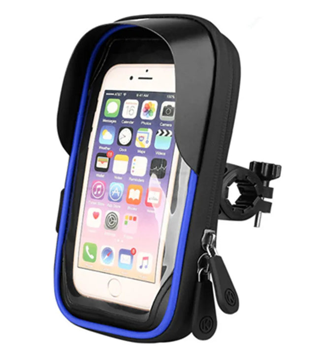 6.4 inch Waterproof Bicycle Phone Holder Stand Motorcycle Handlebar Mount Bag Cases Universal Bike Scooter Cell Phone Bracket