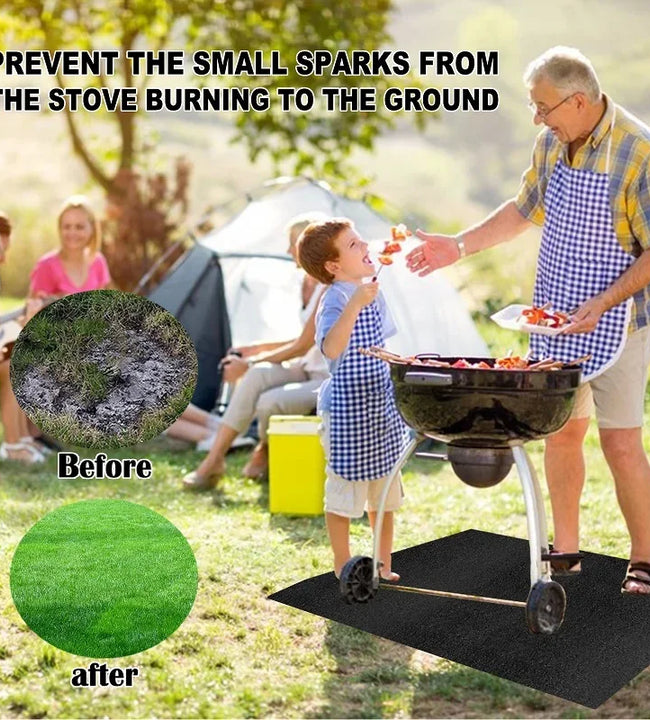 Under Grill Mat Fireproof Fire Pit Mat Grill Mat for Grill Deck Protector BBQ Mat Heat Resistant Fire Mat for Fire Pit Grill Pad