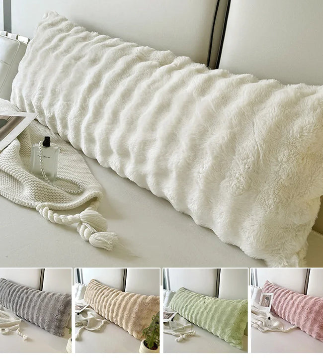 Luxury Faux Fur Throw Pillowcase 120/150/180cm Winter Fluffy Plush Pillow Cover Home Decor Pillow Covers Body Long Cushion Cover