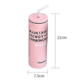 Stainless Steel Insulated Tumbler With Straw & Lid Large Capacity Straw Mug Home Car Outdoor Insulated Water Bottle