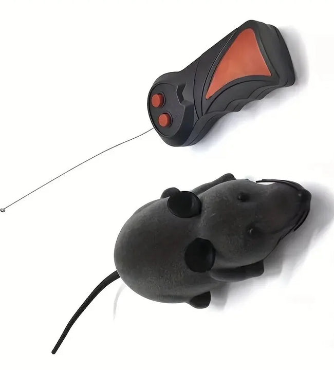 1Pc Remote Control Rat Prank: Trick Your Cat With A Wireless Mouse Toy! Christmas, Halloween, Thanksgiving Gift(Without Battery)