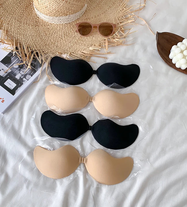 Reusable Silicone Bust Nipple Cover Pasties Stickers Mango Breast Self Adhesive Invisible Bra Lift Tape Push Up Strapless Bra