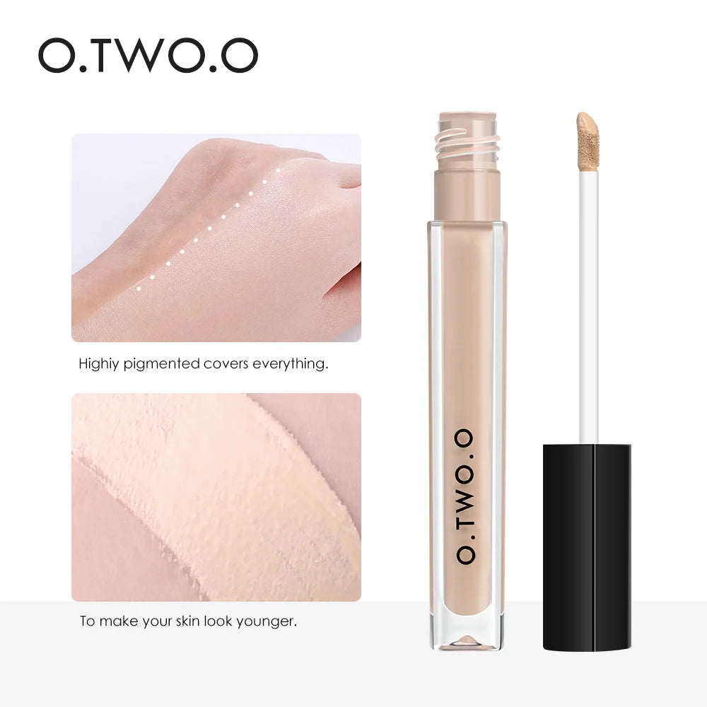 O.TWO.O Liquid Concealer Face Contour Full Coverage Eye Base Dark Circles Blemish 4 Colors Maquillage Femme Profesional Makeup