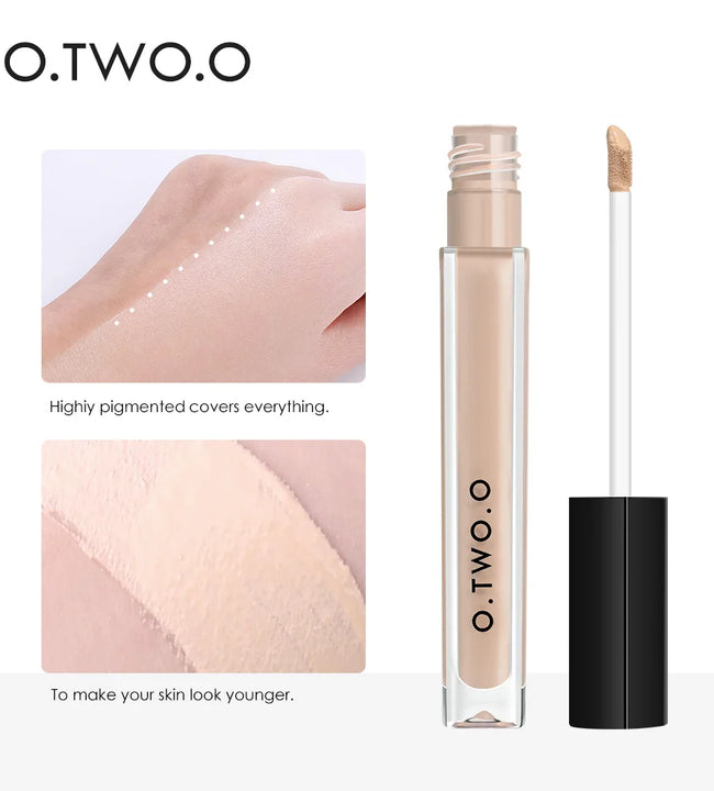 O.TWO.O Liquid Concealer Face Contour Full Coverage Eye Base Dark Circles Blemish 4 Colors Maquillage Femme Profesional Makeup