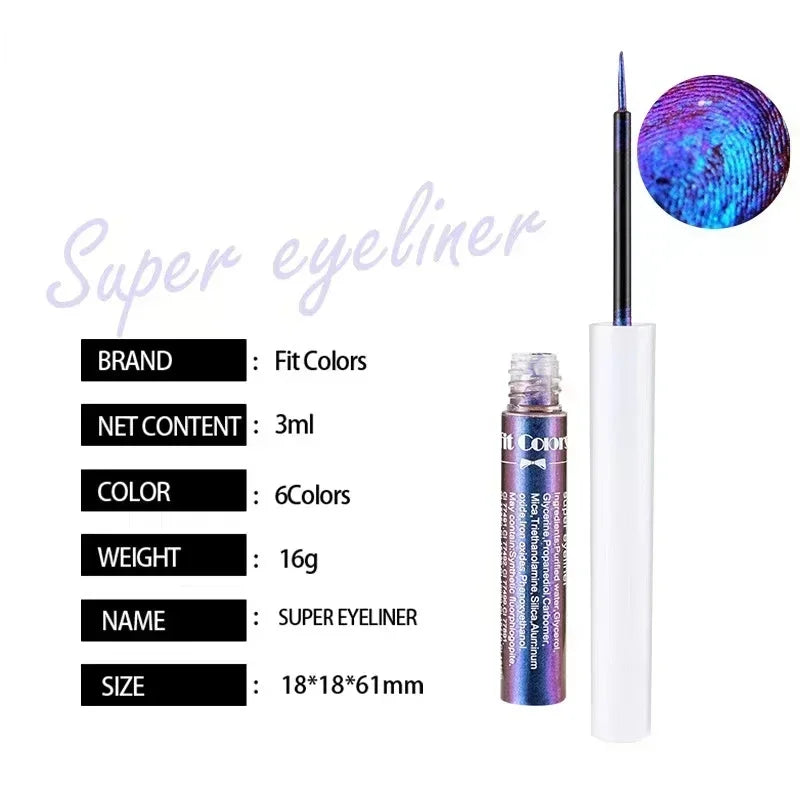 Gloss Shiny Metallic Eyeshadow Liner Liquid Chameleons Eyeliner Multi Chrome Color Aurora EyeshadowEye Makeup Glitter Pigment