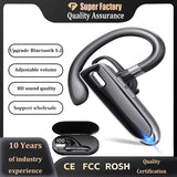 Bluetooth Wireless Headset with Microphone for Cell Phones Earpiece HandsFree Single Ear headphones Mute Button for iOS Androidl