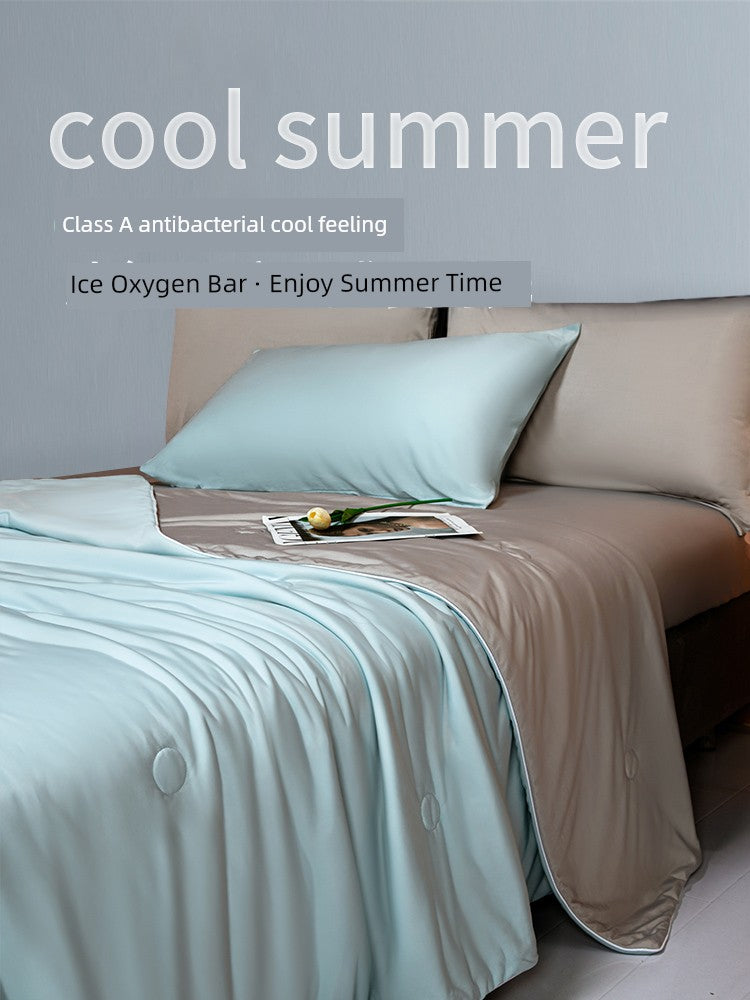 Class A Cool Antibacterial Ice Silk Thin Summer Air Conditioning Duvet