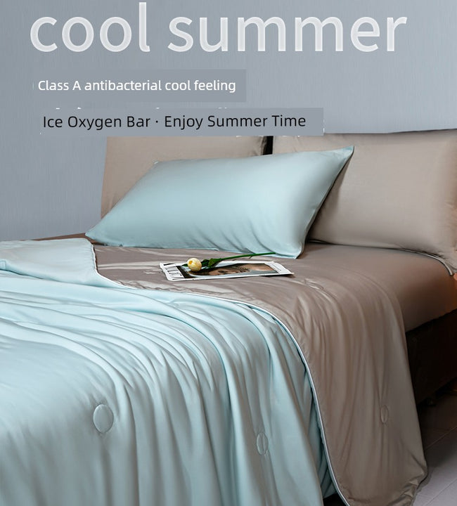 Class A Cool Antibacterial Ice Silk Thin Summer Air Conditioning Duvet