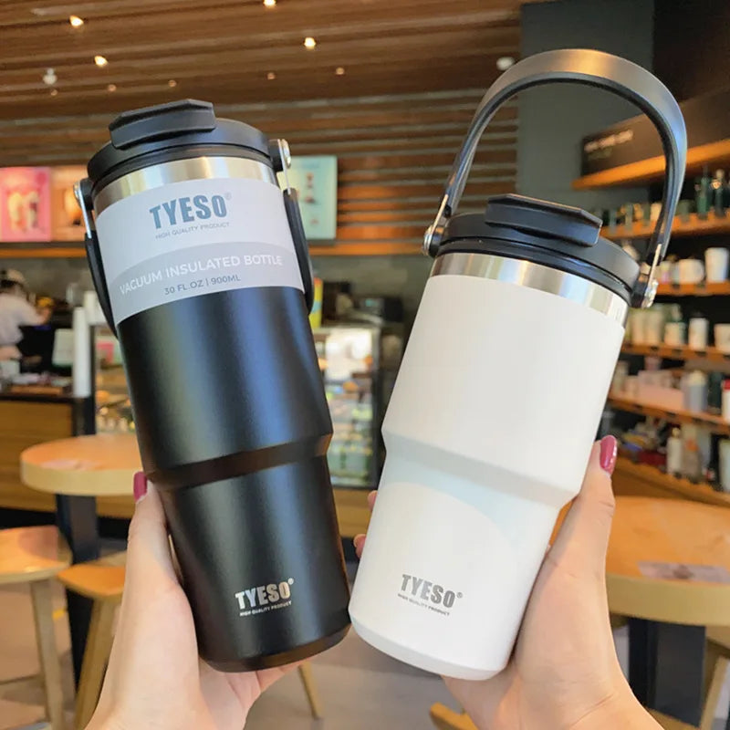 900ml Coffee Cup Thermos Bottle Keep Cold and Hot Stainless Steel Thermos Mug Portable Vacuum Flask Insulated Car Water Bottle