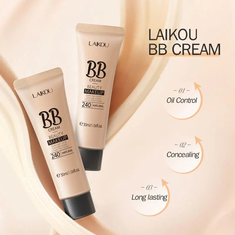 LAIKOU BB Cream Face Base Liquid Foundation Makeup Waterproof Long Lasting Facial Concealer Whitening Cream Korean Make Up