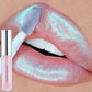 Diamond Shimmer Lip Gloss Laser Holographic Lip Gloss Liquid Lipstick Mermaid Pigment Longlasting Glitter Lip Gloss Lip Makeup