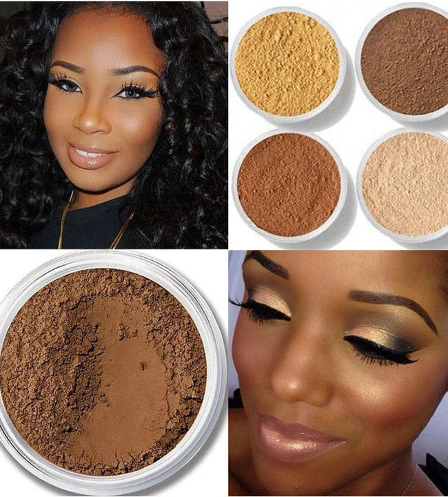 Makeup Loose Setting Powder Matte Mineral Oil-control Long-lasting Face Concealer Finishing Bronzer Contour For Black Dark Skin